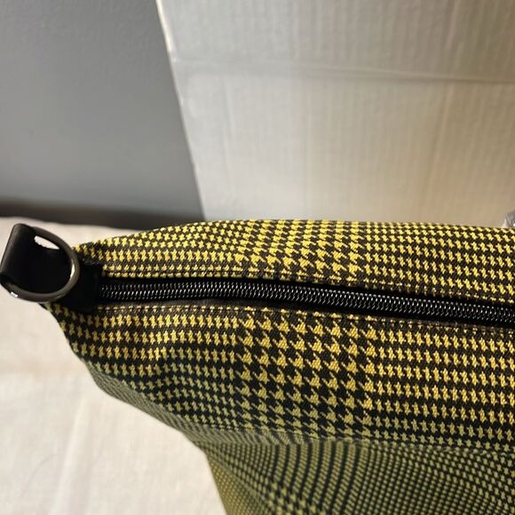 LuLu Dharma Weekender Tote Bag Yellow Plaid Frasier New with Tags - Picture 4 of 9